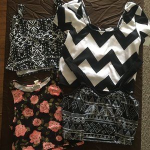 4 Crop Tops  - Size Large